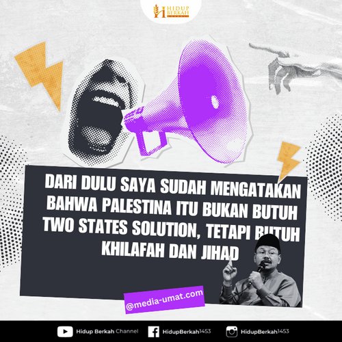 elesm07222's tweet photo. Mengkritisi isu two-states solution  Cendekiawan Muslim Ustadz Muhammad Ismail Yusanto (UIY) menyatakan yang dibutuhkan Palestina adalah khilafah dan jihad, bukan two-state solution.

#JanganLupakanPalestina
#PalestinaAdalahKita
#StopGenosidaPalestina https://t.co/IgLBAAt5un