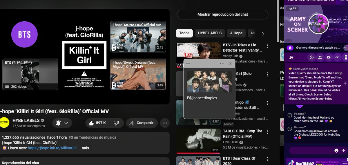 sᴀɴᴅʏ⁷☀️ | ɴᴀᴍᴋᴏᴏᴋ ᴍᴏɴᴛʜ🎂 (@jhopeedimples) on Twitter photo Yo me voy a dormir para despertar a ver HOS the final, dejo mi stream de youtube con la ayuda de <a href="/BTScener/">ARMY on Scener</a> siempre siendo un gran apoyo.<3 Yo me voy a dormir para despertar a ver HOS the final, dejo mi stream de youtube con la ayuda de <a href="/BTScener/">ARMY on Scener</a> siempre siendo un gran apoyo.<3