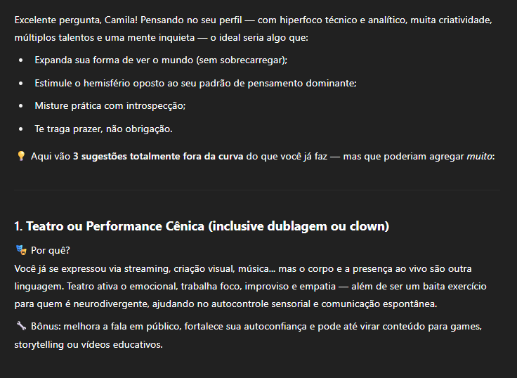 CCpozzolini's tweet photo. 😱Chocada, passadaaaa! 
"Describe me based on all our chats — make it catchy!"
Solicitei uma analise minha para o ChatGPT conforme minhas pesquisas e:  
#ia #ArtificialInteligence #ChatGPT https://t.co/j3EMA9frLH