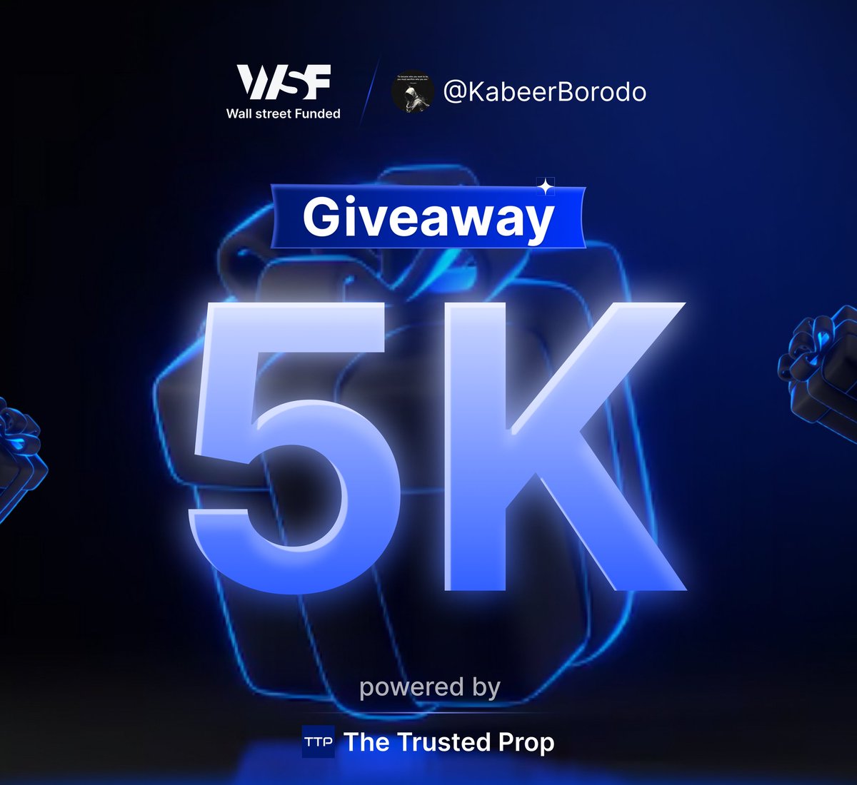 Kabiru Aminu Borodo (@kabeerborodo) on Twitter photo 🚨GIVEAWAY ALERT🚨
WIN $5K CHALLENGE ACCOUNT
1. Follow <a href="/KabeerBorodo/">Kabiru Aminu Borodo</a> @thetrustedprop , @wsfunded , @fintrending ,<a href="/shreyashttp/">Shreyash | The Trusted Prop</a>
2. Participate here(must complete all entries):- gleam.io/1c6qo/the-trus…
3. Like & Repost
4. Tag 3 traders in comments 🚨GIVEAWAY ALERT🚨
WIN $5K CHALLENGE ACCOUNT
1. Follow <a href="/KabeerBorodo/">Kabiru Aminu Borodo</a> @thetrustedprop , @wsfunded , @fintrending ,<a href="/shreyashttp/">Shreyash | The Trusted Prop</a>
2. Participate here(must complete all entries):- gleam.io/1c6qo/the-trus…
3. Like & Repost
4. Tag 3 traders in comments