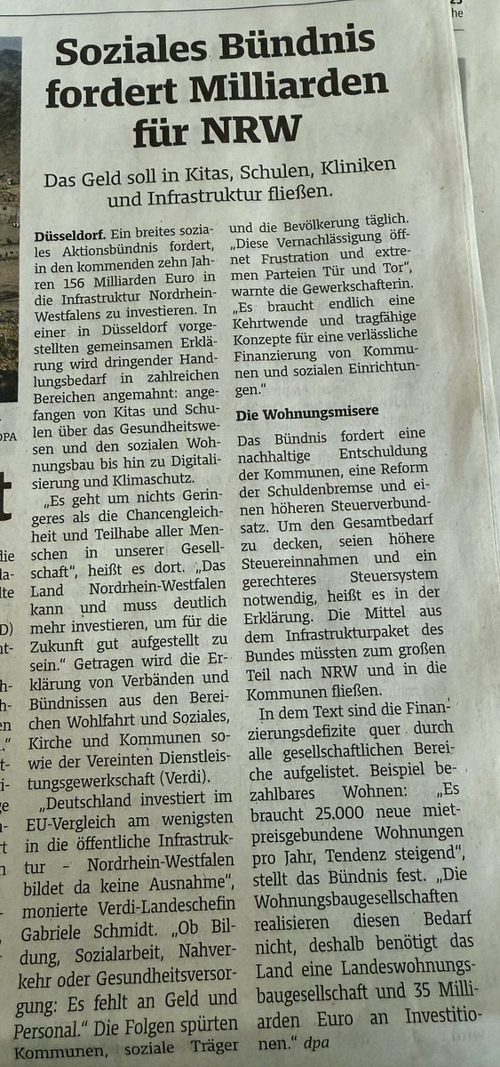 „D investiert im EU-Vergleich am wenigsten in die öffentliche Infrastruktur“ - wie schaffen es die anderen EU Staaten mehr zu investieren? Wo sparen diese die Beträge ein? Es geht nur mit Kürzung in anderen Bereichen. Wasch mich aber mach mich nicht nass.
