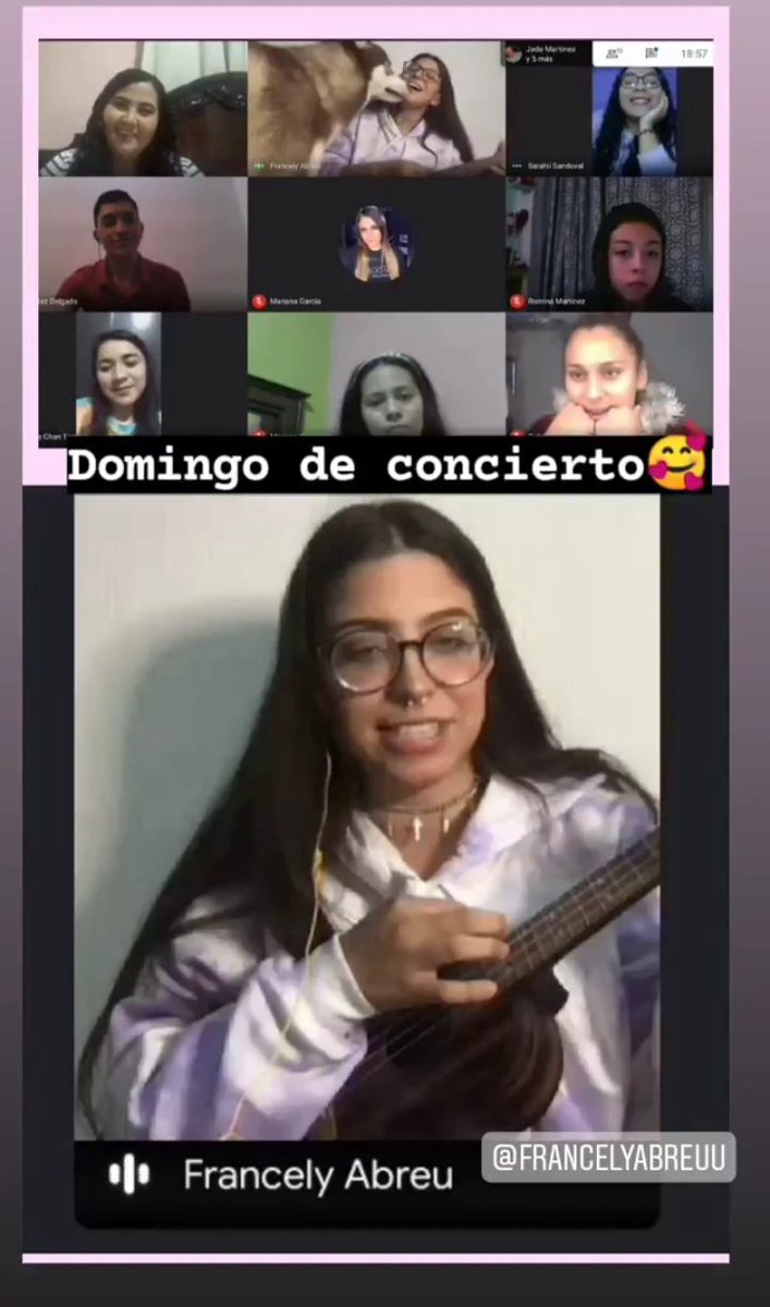Que feliz era cuando sucedían las convivencias/conciertos/meet virtuales 
<a href="/FrancelyAbreu/">ABREUU</a> ahora un concierto amor  (pero privado para que me cantes en la cara karma y soltar a un ser andante de por ahí) 
MEMORIAS DE FRANCELY