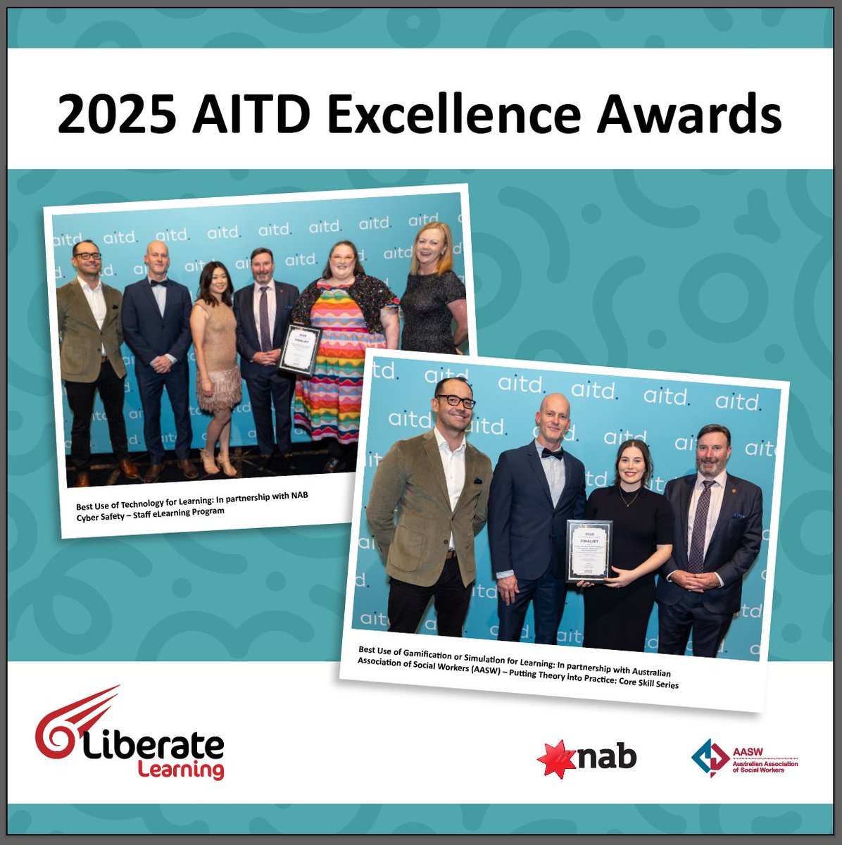 A snapshot from the 2025 Australian Institute of Training &amp; Development - <a href="/aitd1/">Australian Institute of Training and Development</a> Excellence Awards. We want to extend a huge thank you to everyone who supported us! 

See the full post here: linkedin.com/feed/update/ur…

#AITDAwards #TeamRecognition #LearningandDevelopment