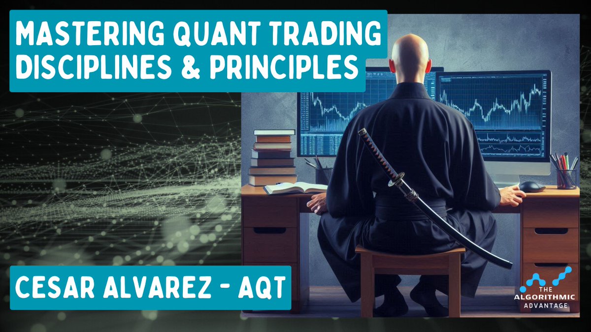 algo_advantage's tweet image. When I sat down recently with @AlvarezQuant of Alvarez Quant Trading, I knew I'd be tapping into a deep reservoir of quantitative trading wisdom. Cesar’s journey into systematic trading began similarly to many of us—starting with discretionary trades, dabbling in mutual funds,…