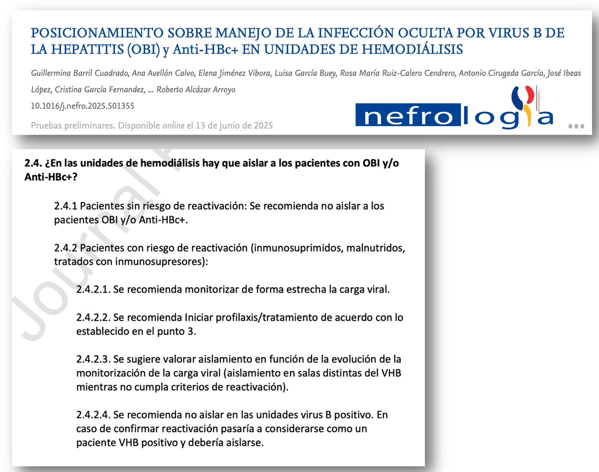Roberto Alcazar (@ralcazara) on Twitter photo ¿Qué hacemos con el Virus B Oculto en hemodialisis?. @senefrologia se posiciona a través de su grupo de trabajo sobre virus en HD - revistanefrologia.com/es-pdf-S021169… - Importante documento para facilitar una atención más homogénea en los centros de HD. <a href="/SENefrologia/">S.E.N. Nefrología</a> <a href="/SOMANEorg/">Sociedad Madrileña de Nefrología (SOMANE)</a> #Nefro_8_01 ¿Qué hacemos con el Virus B Oculto en hemodialisis?. @senefrologia se posiciona a través de su grupo de trabajo sobre virus en HD - revistanefrologia.com/es-pdf-S021169… - Importante documento para facilitar una atención más homogénea en los centros de HD. <a href="/SENefrologia/">S.E.N. Nefrología</a> <a href="/SOMANEorg/">Sociedad Madrileña de Nefrología (SOMANE)</a> #Nefro_8_01