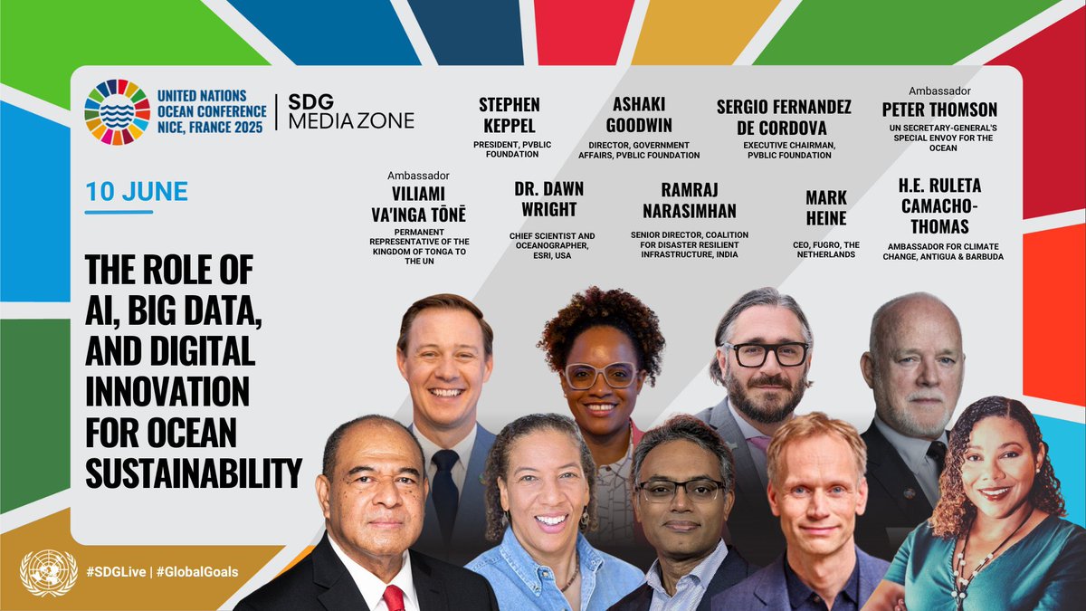 Dr. Dawn Wright + @deepseadawn.bsky.social 🇺🇦 (@deepseadawn) on Twitter photo My final session at #UNOC3, hosted by <a href="/PvblicF/">PVBLIC Foundation</a> on roles of AI & Digital Innovation for Ocean Sustainability, w/Ambassadors Viliami Va'inga Tōne 🇹🇴, Ruleta Camacho Thomas 🇦🇬, + Ramraj Narasimhan 🇮🇳 & Fugro CEO Mark Heine 🇳🇱. Accessibility, usability, and people are key. My final session at #UNOC3, hosted by <a href="/PvblicF/">PVBLIC Foundation</a> on roles of AI & Digital Innovation for Ocean Sustainability, w/Ambassadors Viliami Va'inga Tōne 🇹🇴, Ruleta Camacho Thomas 🇦🇬, + Ramraj Narasimhan 🇮🇳 & Fugro CEO Mark Heine 🇳🇱. Accessibility, usability, and people are key.