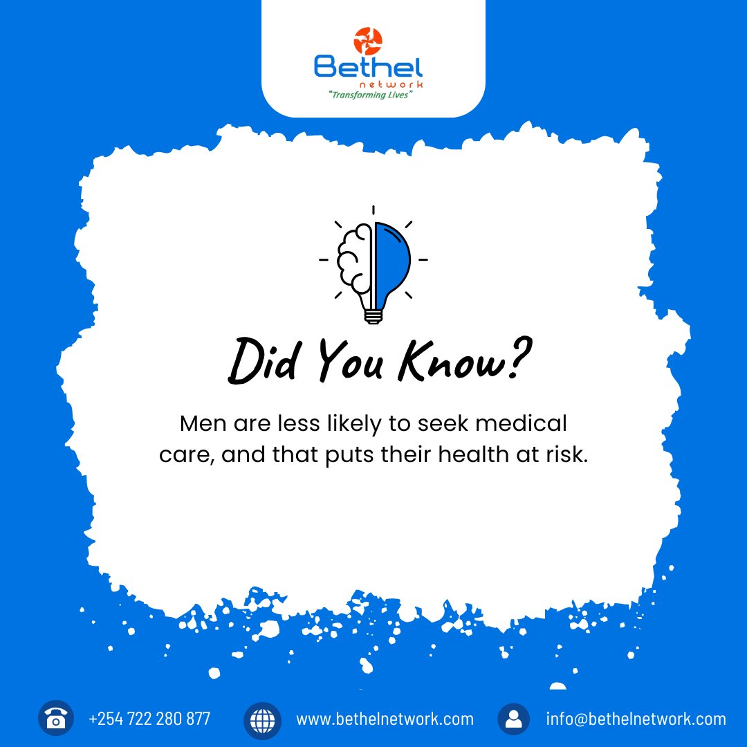Did you know?
Men are less likely to seek medical care, and that puts their health at risk.
This #MensHealthMonth, let’s encourage regular checkups, fitness, and open health conversations.
Healthy men build healthier communities. 💪
#WellnessWednesday #MensHealthAwareness