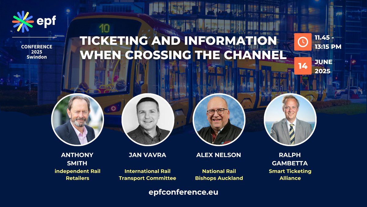 European Passengers' Federation (@eupassengers) on Twitter photo ๐ We wrap up the #EPFConference2025 with a panel discussion on "๐๐ข๐๐ค๐๐ญ๐ข๐ง๐ ๐๐ง๐ ๐๐ง๐๐จ๐ซ๐ฆ๐๐ญ๐ข๐จ๐ง ๐๐ก๐๐ง ๐๐ซ๐จ๐ฌ๐ฌ๐ข๐ง๐ ๐ญ๐ก๐ ๐๐ก๐๐ง๐ง๐๐ฅ"
๐ Register: lnkd.in/g_ArbTqi
#EPFConference2025 #Ticketing #PassengerRights #CrossBorderRail ๐ We wrap up the #EPFConference2025 with a panel discussion on "๐๐ข๐๐ค๐๐ญ๐ข๐ง๐ ๐๐ง๐ ๐๐ง๐๐จ๐ซ๐ฆ๐๐ญ๐ข๐จ๐ง ๐๐ก๐๐ง ๐๐ซ๐จ๐ฌ๐ฌ๐ข๐ง๐ ๐ญ๐ก๐ ๐๐ก๐๐ง๐ง๐๐ฅ"
๐ Register: lnkd.in/g_ArbTqi
#EPFConference2025 #Ticketing #PassengerRights #CrossBorderRail