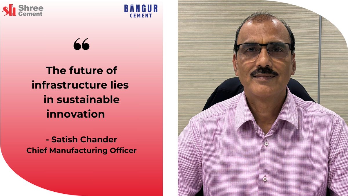 Shree Cement Limited (@shreecementltd) on Twitter photo In an exclusive interview with <a href="/indiancement/">Indian Cement Review</a>, Mr. Satish Maheshwari, Chief Manufacturing Officer, highlights Shree Cement's perspectives on the future of green cement and innovative manufacturing technologies.
He also discusses how we are pioneering low-carbon solutions without In an exclusive interview with <a href="/indiancement/">Indian Cement Review</a>, Mr. Satish Maheshwari, Chief Manufacturing Officer, highlights Shree Cement's perspectives on the future of green cement and innovative manufacturing technologies.
He also discusses how we are pioneering low-carbon solutions without