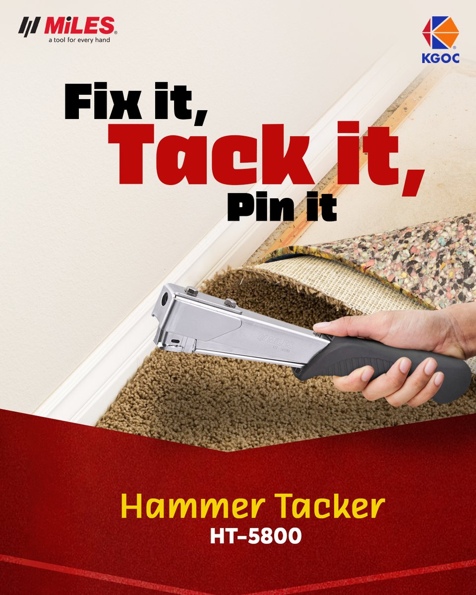 MilesKGOC's tweet photo. Why waste time when you can hammer-tack and chill?
The HT-5800 is a compact, metal-built machine made for the fast lane of craftsmanship.
#Miles #TheThirdHand #KGOC #HT5800 #HammerTacker #TackIt https://t.co/7Fv0scyGH2