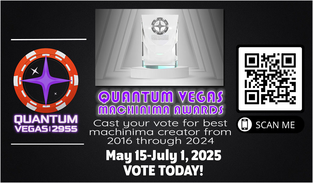 Have you cast your vote for the Quantum Vegas Machinima Awards? Check out the nominees from 2016 through 2024. Cast your vote at the Quantum Vegas 2955 website. Voting ends July 1st! Visit quantumvegas.space/qvm-awards #StarCitizen