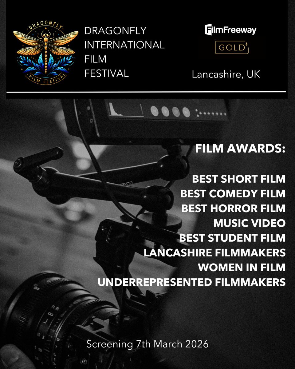 Dragonfly International Film Festival (@dragonflyiff) on Twitter photo Calling Short Filmmakers
Submit now on <a href="/FilmFreeway/">FilmFreeway</a>
filmfreeway.com/dragonflyinter…
#dragonflyiff2026 #shortfilmfestival #Lancashire Calling Short Filmmakers
Submit now on <a href="/FilmFreeway/">FilmFreeway</a>
filmfreeway.com/dragonflyinter…
#dragonflyiff2026 #shortfilmfestival #Lancashire