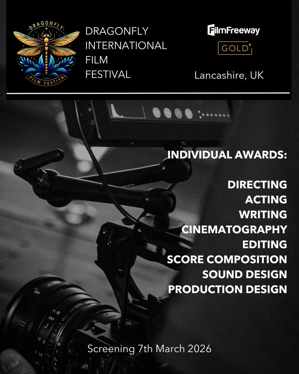 Dragonfly International Film Festival (@dragonflyiff) on Twitter photo Calling Short Filmmakers
Submit now on <a href="/FilmFreeway/">FilmFreeway</a>
filmfreeway.com/dragonflyinter…
#dragonflyiff2026 #shortfilmfestival #Lancashire Calling Short Filmmakers
Submit now on <a href="/FilmFreeway/">FilmFreeway</a>
filmfreeway.com/dragonflyinter…
#dragonflyiff2026 #shortfilmfestival #Lancashire