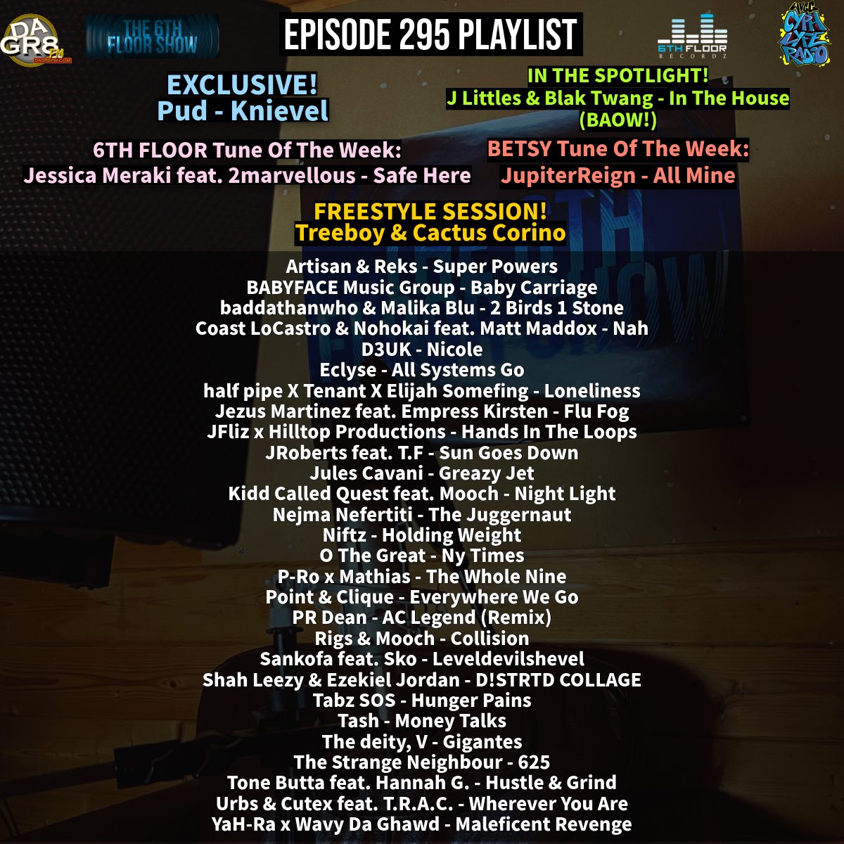 The 6th Floor Show (@the6thfloorshow) on Twitter photo Episode 295 #ComingSoon 17/06/25 #The6thFloorShow
<a href="/Eclyse47/">Dan Patton</a> <a href="/nejmanefertiti/">Nejma Nefertiti</a> <a href="/Niftyyyyyyy/">Niftz</a> <a href="/chantelleleelac/">Chantelle Lee</a> <a href="/realmalidaboss/">Mali Da Boss</a> <a href="/PRDEAN/">PR Dean</a> <a href="/RAMPAGELBS/">Therealrampage</a> <a href="/semorebuckz_/">Semore Buckz</a> <a href="/GREA8GAWD/">GREA8GAWD</a> <a href="/ItsTheBoyscout/">BillionaireBoyscout</a> <a href="/DaClothRigs/">Rigs</a> <a href="/shahleezy/">BABA</a> <a href="/TabzSOS/">TABZ!</a> <a href="/TashTheArtist/">BIG STEPPA TASH YA EDIYAT? 🗣</a> <a href="/YAH_CREATES/">YaH-Ra Music☀️ iG @YAHCREATES</a> Episode 295 #ComingSoon 17/06/25 #The6thFloorShow
<a href="/Eclyse47/">Dan Patton</a> <a href="/nejmanefertiti/">Nejma Nefertiti</a> <a href="/Niftyyyyyyy/">Niftz</a> <a href="/chantelleleelac/">Chantelle Lee</a> <a href="/realmalidaboss/">Mali Da Boss</a> <a href="/PRDEAN/">PR Dean</a> <a href="/RAMPAGELBS/">Therealrampage</a> <a href="/semorebuckz_/">Semore Buckz</a> <a href="/GREA8GAWD/">GREA8GAWD</a> <a href="/ItsTheBoyscout/">BillionaireBoyscout</a> <a href="/DaClothRigs/">Rigs</a> <a href="/shahleezy/">BABA</a> <a href="/TabzSOS/">TABZ!</a> <a href="/TashTheArtist/">BIG STEPPA TASH YA EDIYAT? 🗣</a> <a href="/YAH_CREATES/">YaH-Ra Music☀️ iG @YAHCREATES</a>