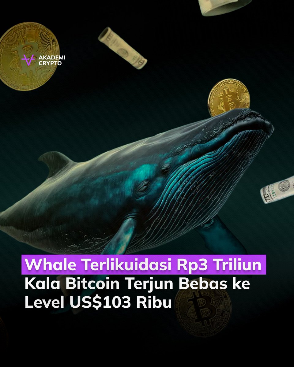 Seorang trader dengan jumlah yang fantastis atau disebut sebagai whale,  mengalami likuidasi sebesar US$201,31 juta atau senilai Rp3,2 triliun kala  Bitcoin (BTC) terjun bebas ke level US$103 ribu pada Jumat (13/06).