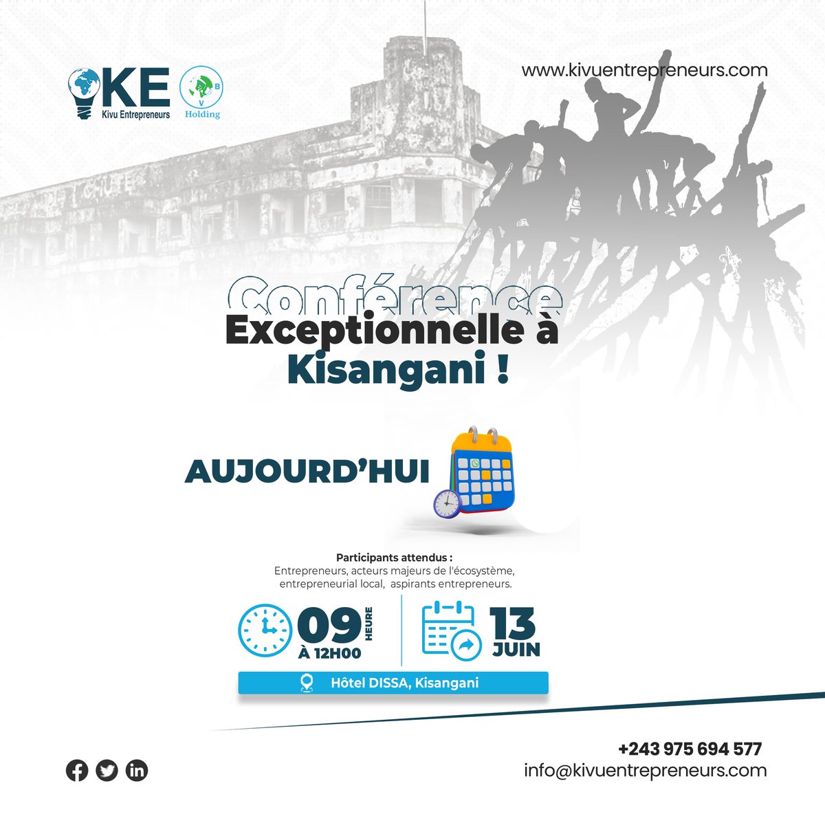 Au programme :
- Conférences-débats enrichissantes
- Découverte des opportunités locales
- Réseautage entre entrepreneurs

Venez nombreux pour échanger, apprendre et saisir de nouvelles opportunités !

Nous vous attendons avec impatience et vous souhaitons la bienvenue !