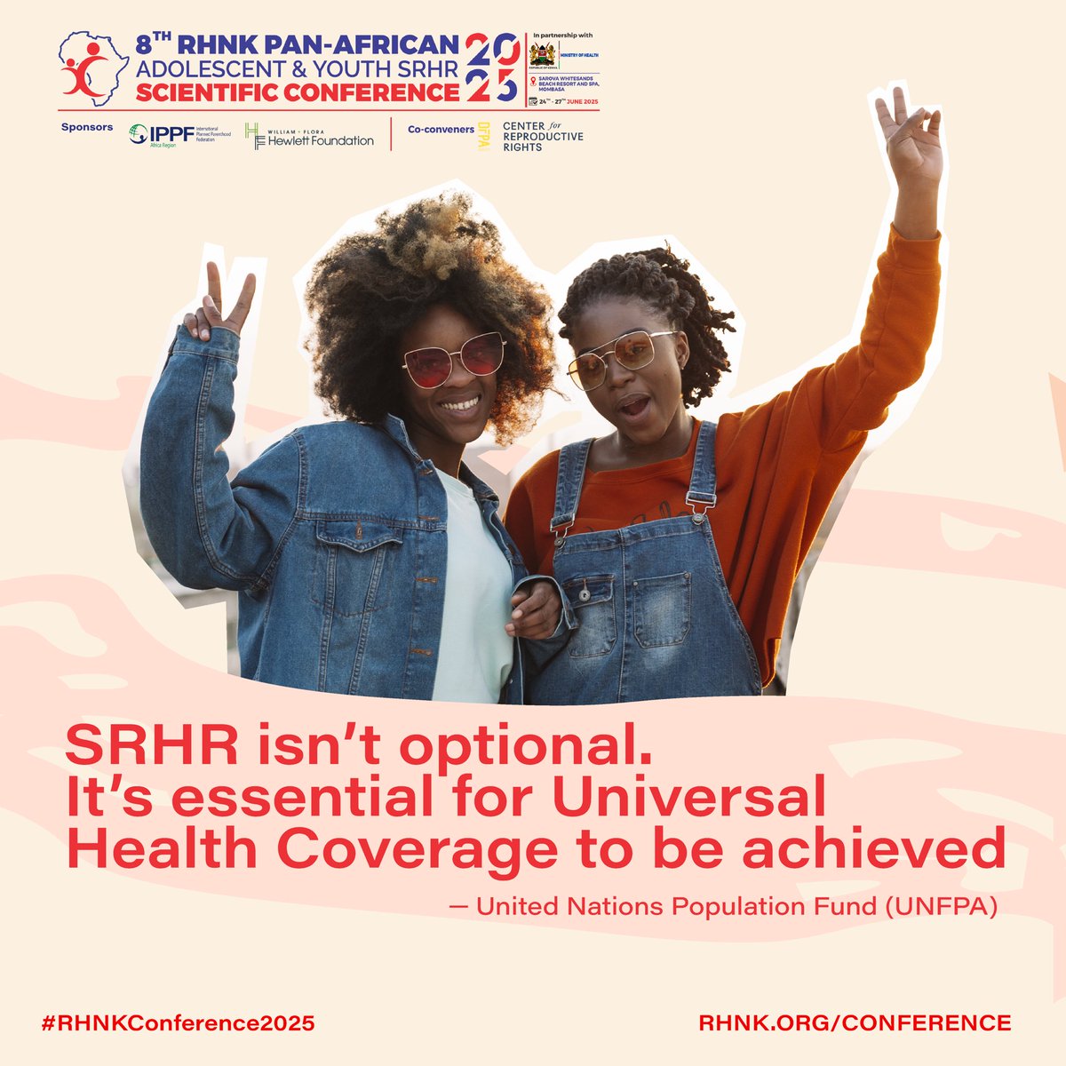 Meet United Nations Population Fund (UNFPA) and other global SRHR advocates  at the Conference happening from 24th–27th June at the stunning Sarova Whitesands Hotel, Mombasa!

This groundbreaking gathering will bring together youth leaders, advocates, policymakers, and global