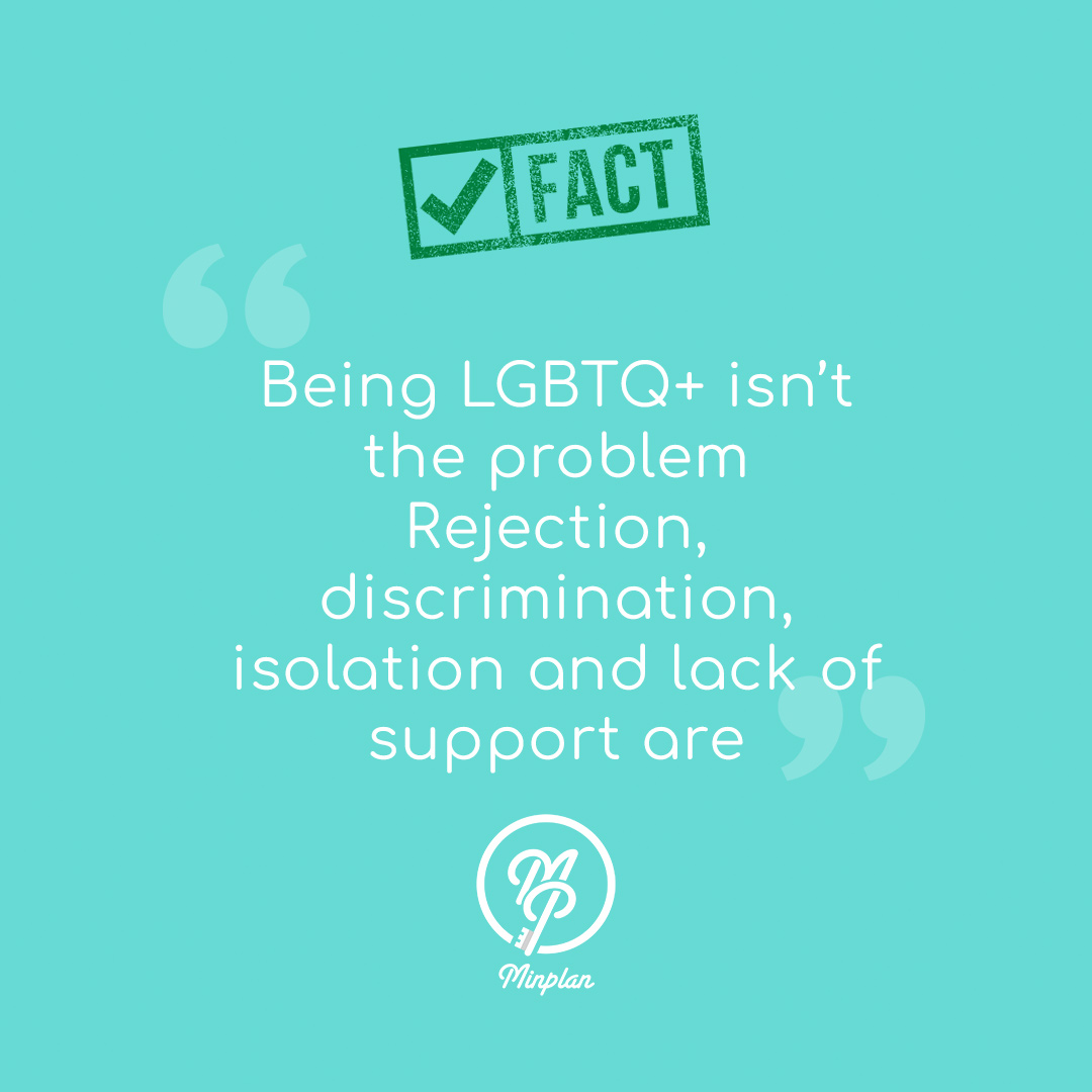 When people are loved and accepted for who they are, their risk of suicide drops dramatically.

This Pride Month, let’s make it clear: Acceptance saves lives. Silence and stigma don’t.

#PrideMonth #MentalHealthMatters #SuicidePrevention #Minplan