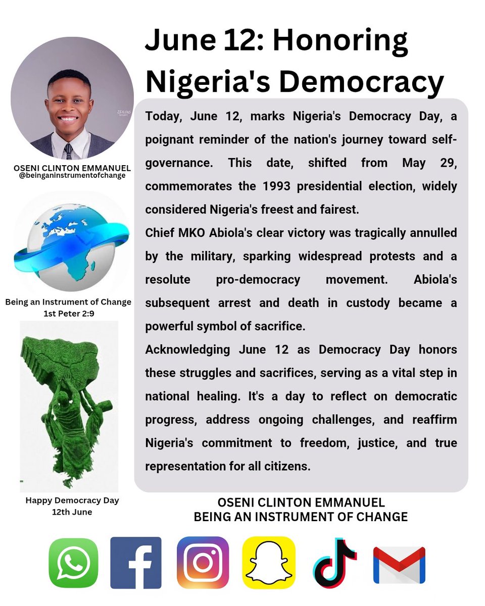 #HappyDemocracyDay 
#happydemocracydaynigeria
#DemocracyDay