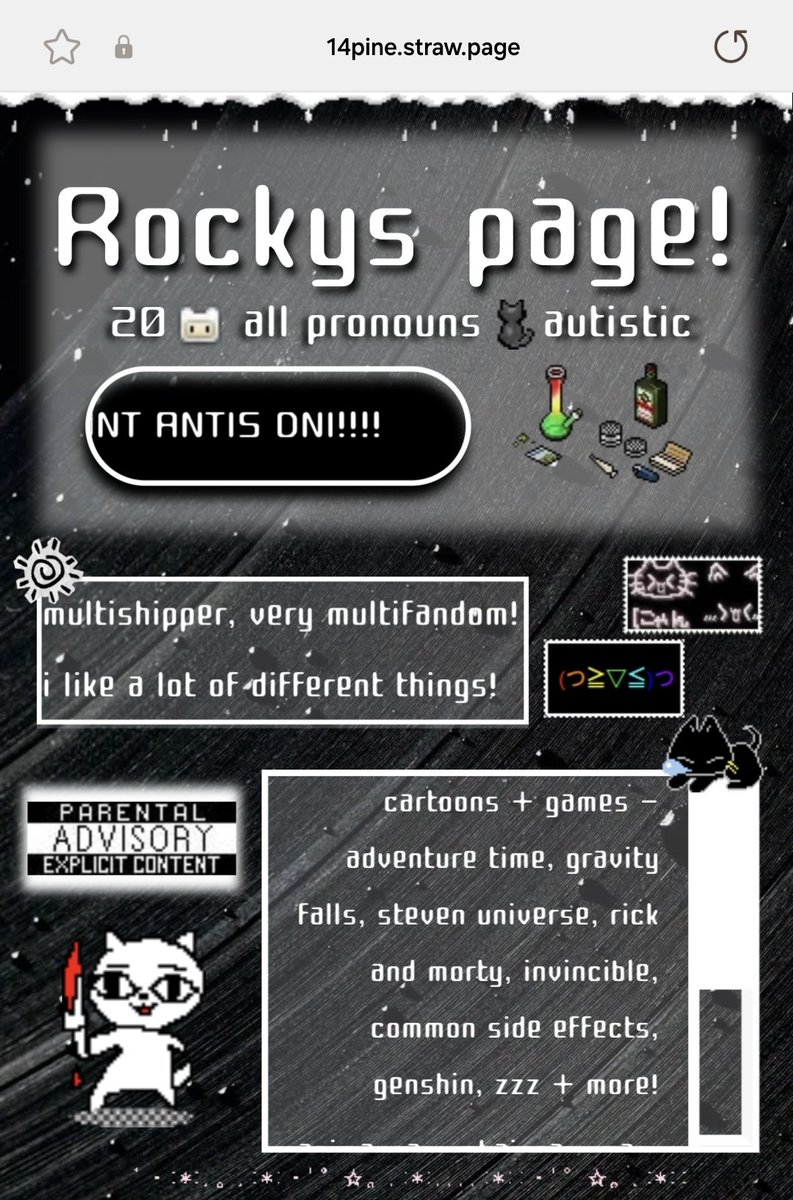 14PlNE's tweet image. my new strawpage is finally finished! feel free to send me anything! if not just check it out maybe :3
14pine.straw.page