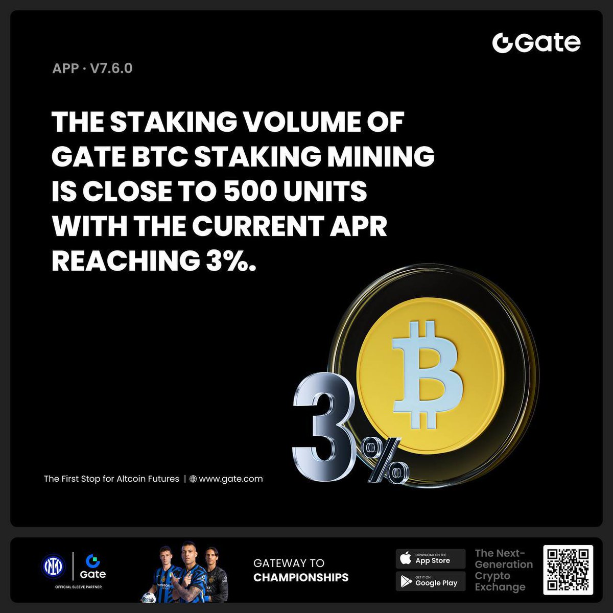 Let your $BTC work while you relax!

With Gate’s new staking offer, you get 2% APR just for staking  and an extra 1% bonus if you complete quick Web3 tasks

Update the Gate app to v6.60.0, stake your BTC, and start earning

Live now through July 20
gate.com/staking/BTC?ch…

#Gate