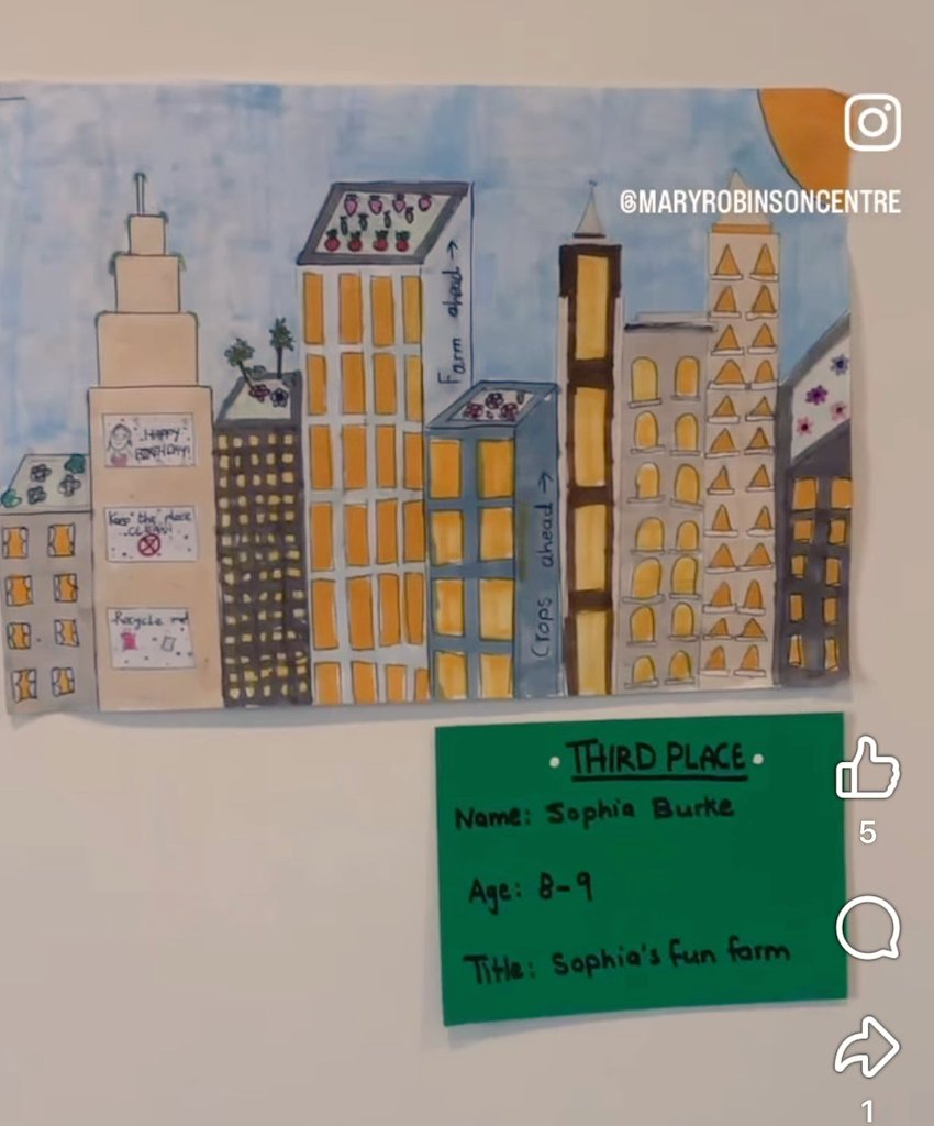 Barnacarroll NS (@barnacarrollns) on Twitter photo 🤩Congrats to Kate Conboy and Sophia Burke in third class on winning 1st & 3rd prizes in the Mary Robinson Centre art competition. The task was to design an Urban Farm. Suoer work girls! 🤩 <a href="/MaryRobinsonCtr/">Mary Robinson Centre</a> 🤩Congrats to Kate Conboy and Sophia Burke in third class on winning 1st & 3rd prizes in the Mary Robinson Centre art competition. The task was to design an Urban Farm. Suoer work girls! 🤩 <a href="/MaryRobinsonCtr/">Mary Robinson Centre</a>