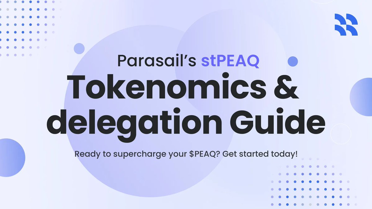 🚀 Parasail’s $stPEAQ Tokenomics and Staking Guide

Want to earn auto-compounding $PEAQ rewards while keeping your assets liquid? That's exactly what $stPEAQ offers!

Understanding $stPEAQ Tokenomics:
🔹 1-to-1 Backing: $stPEAQ is backed by $PEAQ in the pool or delegated to peaq