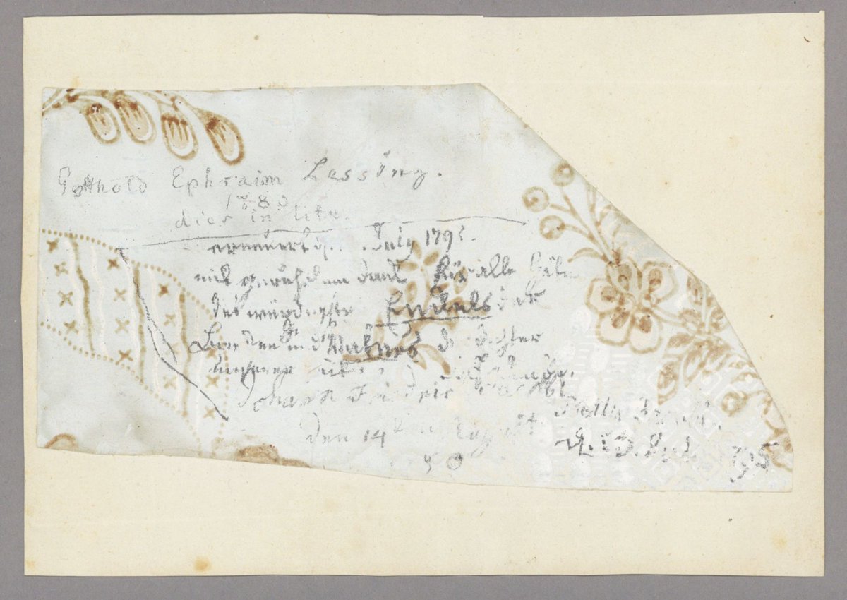 HannesKerber's tweet image. Auf der Tapete des Gleimhauses verewigte sich Lessing:
Gotthold Ephraim Lessing.
1780
dies in lite.