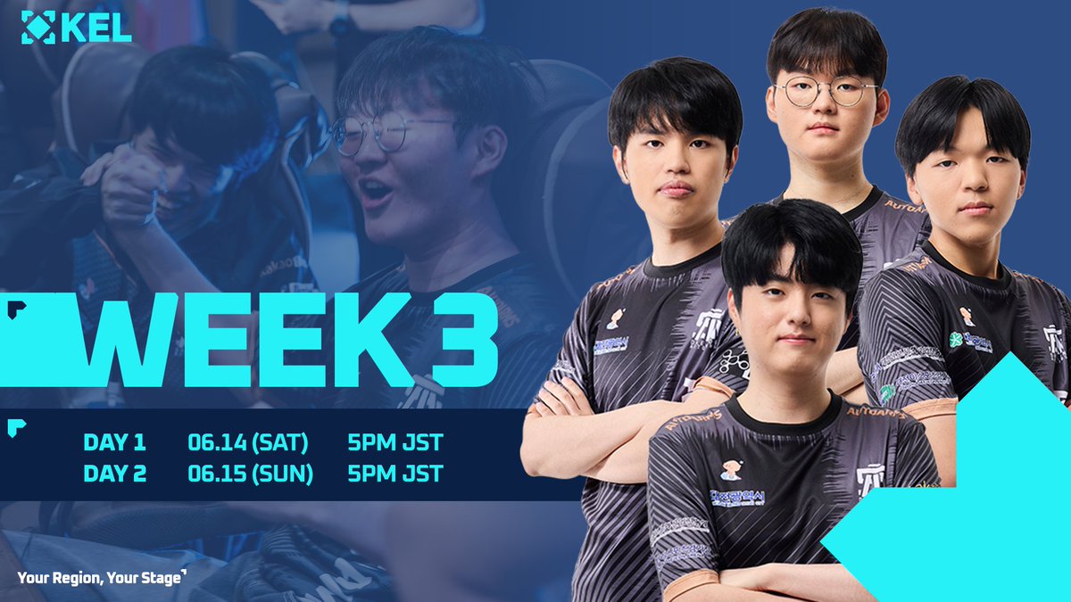 📣 【2025 KEL WEEK 3】 日本語配信案内

🗓️ 6月14日(土)・6月15日(日) 17時！

「2025 KEL WEEK 3」の日本語配信がついに始まります！

配信を視聴して、シークレットDropsと「2024 ナショナルリーグ優勝者」アイテムのクーポンコードを確認しましょう！

詳細🔽
playeternalreturn.com/posts/news/2771

※