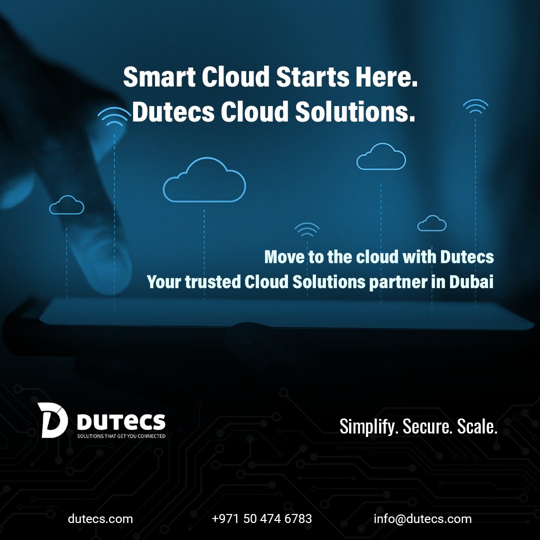 DutecsFZC's tweet photo. ☁️ Simplify. Secure. Scale.
Move to the cloud with Dutecs — your trusted Cloud Solutions partner in Dubai.

🚀 Boost productivity, protect your data, and empower remote teams with reliable cloud infrastructure designed for your business. https://t.co/l6gH6bqFP2