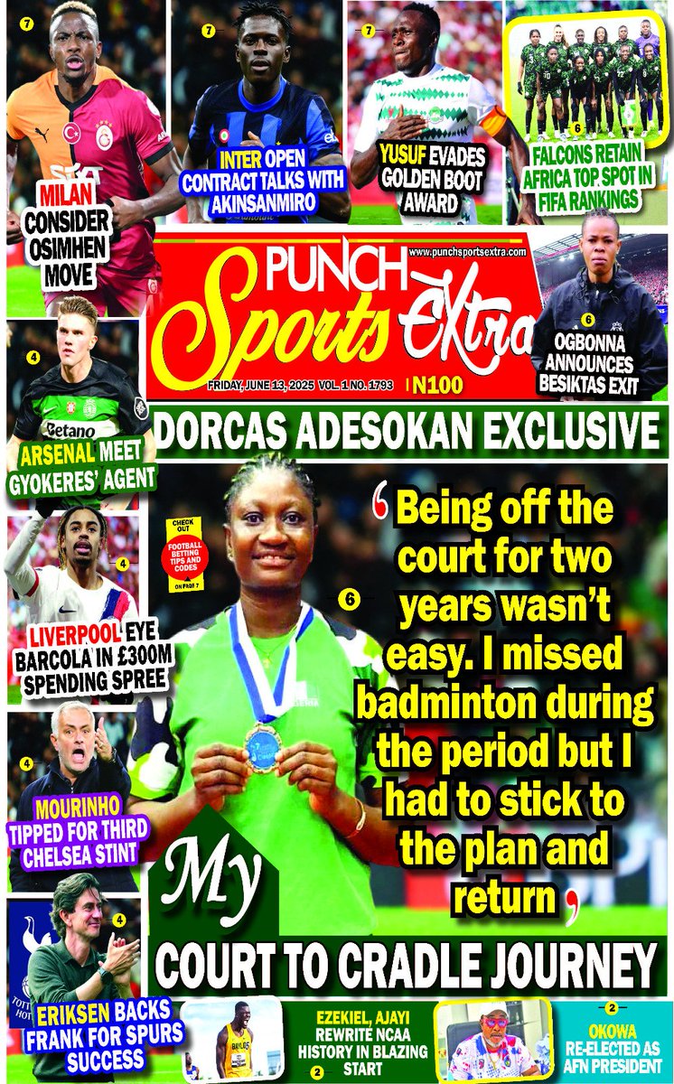 13 JUNE 2025 HEADLINES <a href="/CoverpagesNg/">Cover Pages</a>