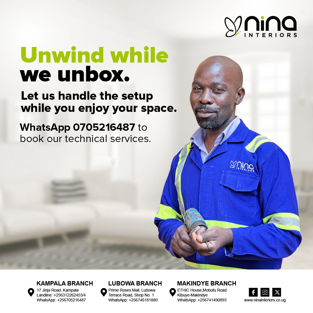 ninainteriors's tweet photo. New furniture is exciting. Assembling it? Not so much.

Now you don’t have to. Book our technical services and let the experts handle the setup. 

WhatsApp 0705216487 today.

#ExperienceDistinction https://t.co/MsmlGCevOn