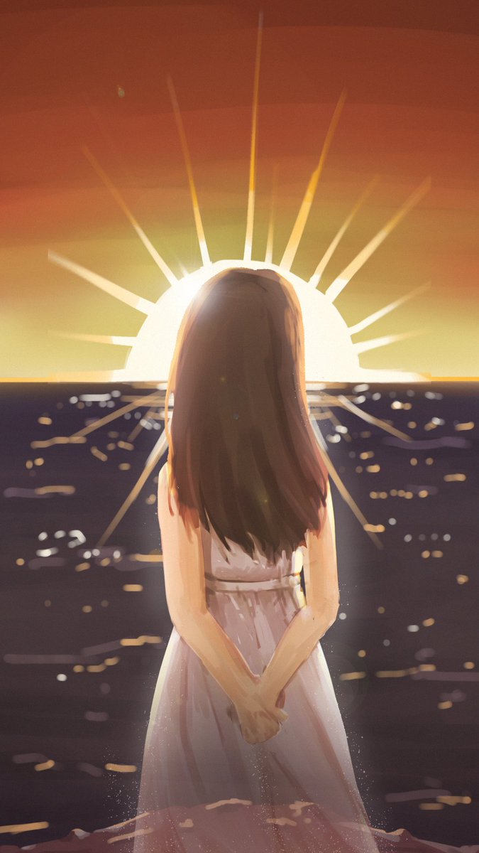 Tsumisan18's tweet photo. [ Last Sunset 🌅]

**Imagine pulling an all-nighter for a stupid vent art when you wanted to sleep early ;w;** https://t.co/Pj8O9c6tzy