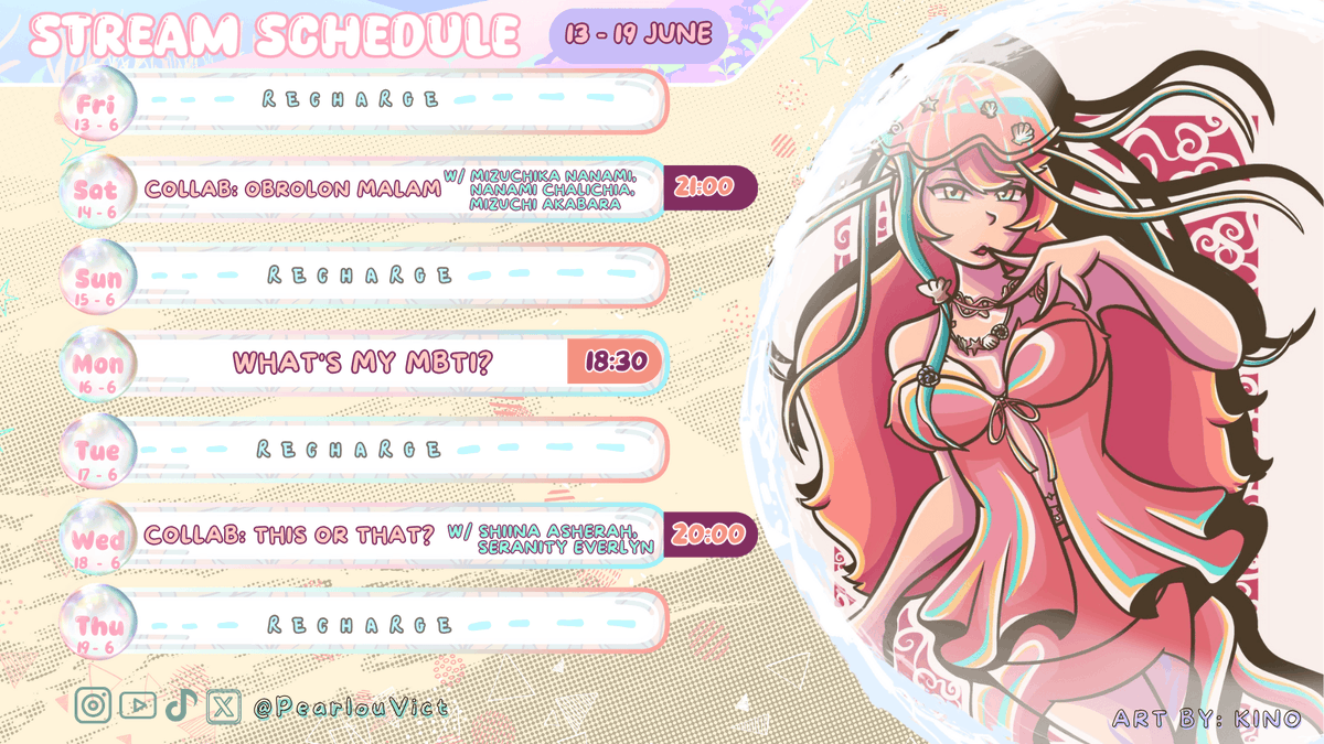 PearlouVict's tweet photo. SCHEDULE #3!!! COLLAB WEEK IHIY~~
#vtuberid #pearlive #jadwalou https://t.co/bsJjJVJ5fX