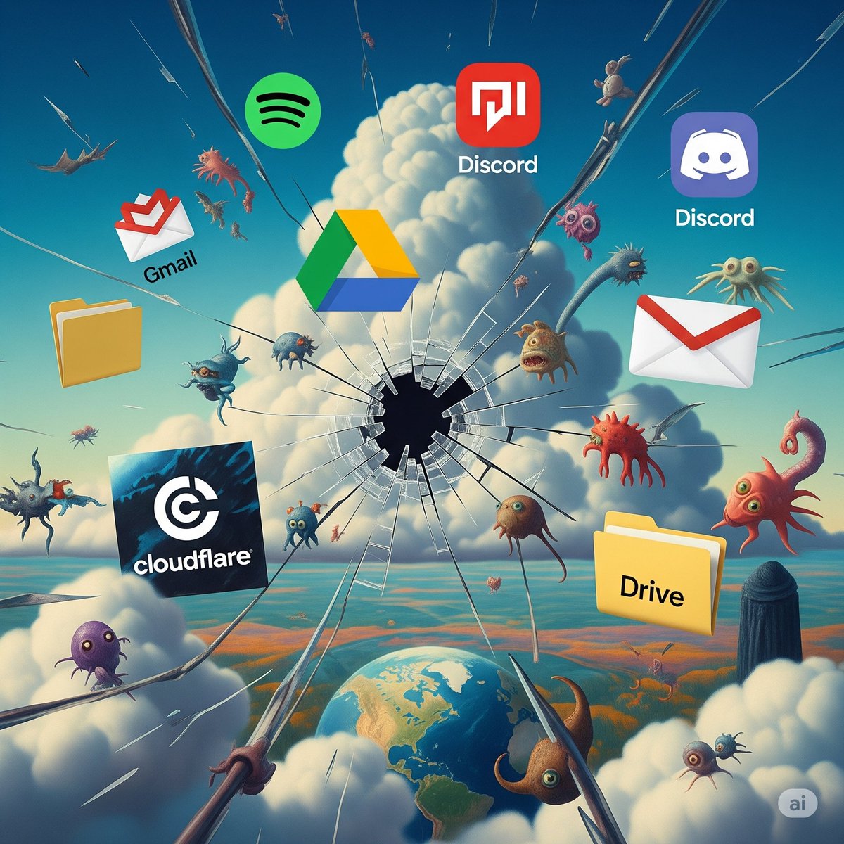 Times_of_Cinema's tweet image. ஜூன் 12, 2025 அன்று Google Cloud பெரும் செயலிழப்பை சந்தித்தது. 

Gmail, Drive உட்பட 50+ சேவைகளும், Spotify, Discord போன்ற apps-ம் பாதிக்கப்பட்டன Cloudflare, Google-ஐ குறை கூறியது.

 மீட்டெடுக்கும் பணிகள் நடைபெற்று வருகின்றன. #GoogleCloudOutage #TechOutage