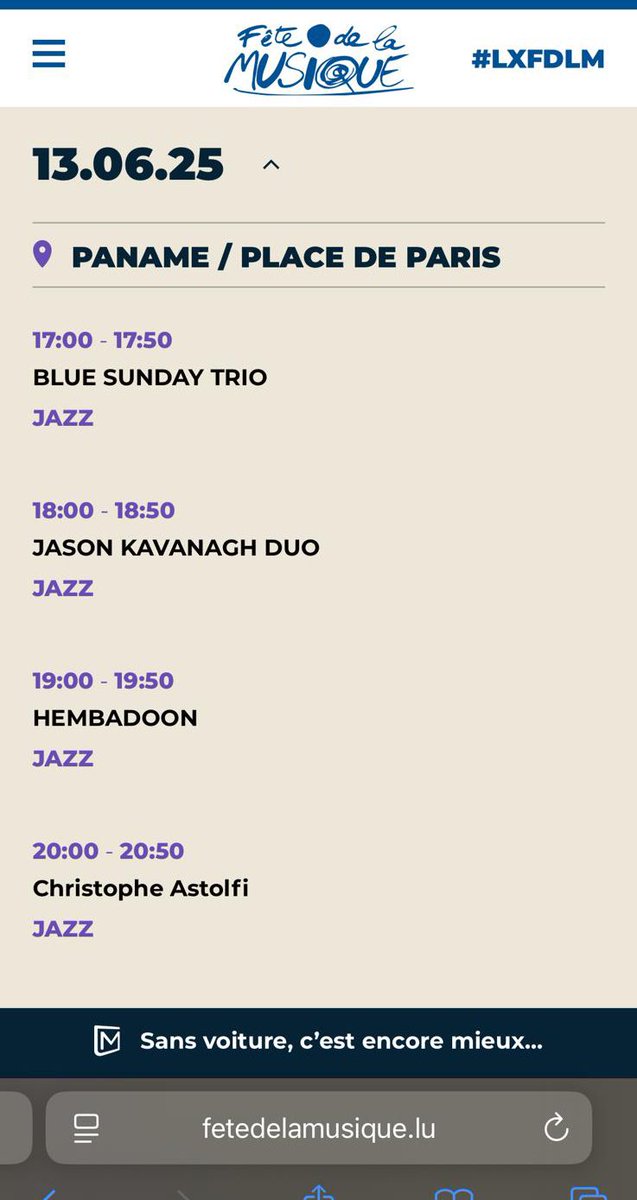 HembadoonMusic's tweet image. Fête de la Musique Luxembourg #lxfdlm 

They’ve done the Jazz thing on me… 🤣 wait till they find out! 😭🤭🎶🎶🎶🔥