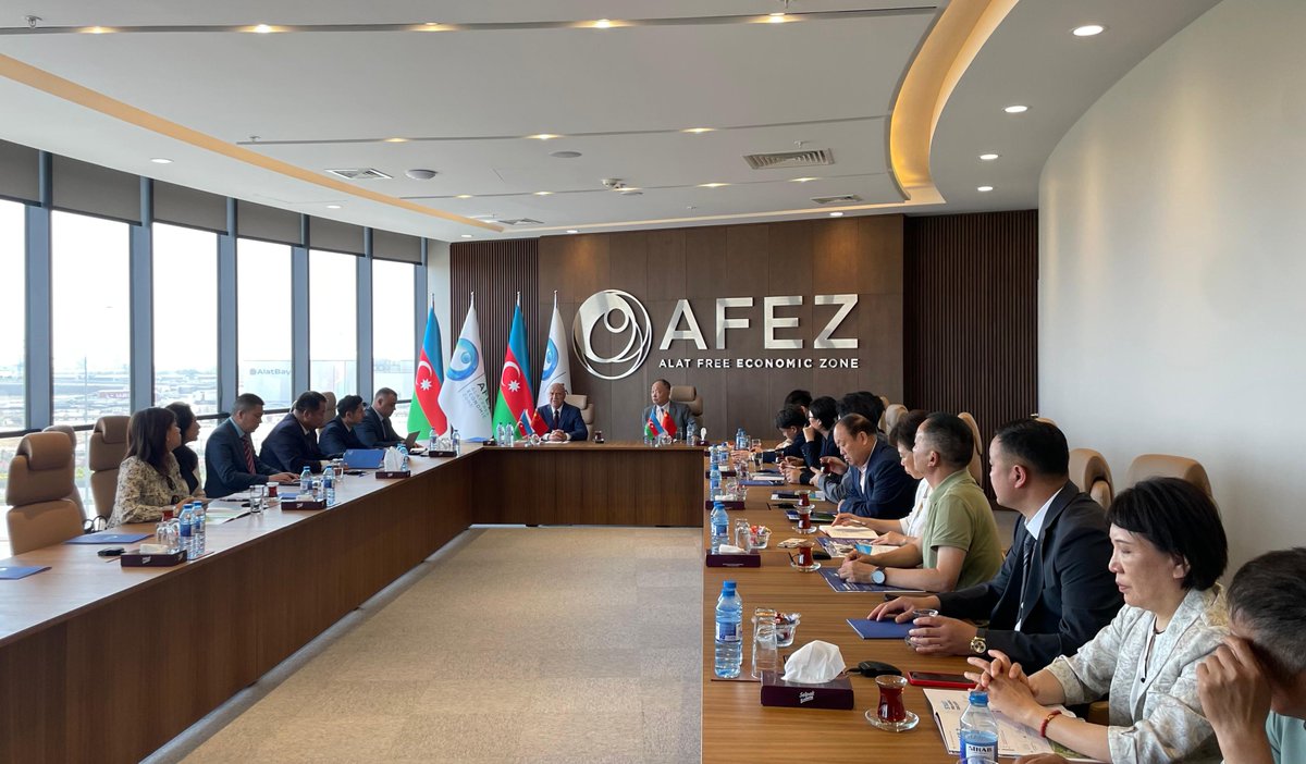 A delegation from the China Association for International Economic Cooperation (CAFIEC) visited the Alat Free Economic Zone (AFEZ). #AFEZ #ChinaAzerbaijan #InvestmentOpportunities