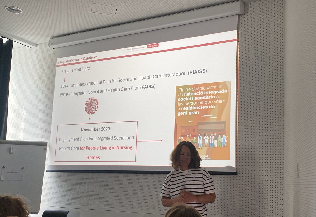jvalaball's tweet photo. 🔍 Continuing with #FLASHproject Day 2 in Vilnius:

WP7 insight from Mar Alvarez Pedrerol (@IDIAPJGol &amp; @ICS) presented “Primary Health Care in Catalan Nursing Homes”👵 – addressing challenges and models to ensure quality care for our elderly populations.
@EUFlashproject https://t.co/rCqv4FWvse
