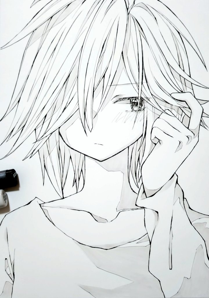 ✍️☺️…
#モノクロ