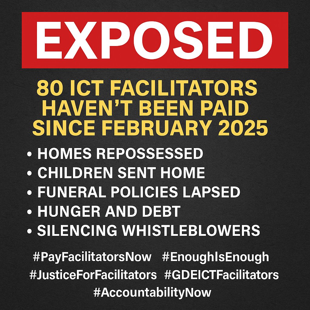 AndyPotgierier's tweet photo. When are the 80 ICT facilitators under @EducationGP1, @mgslg1 &amp; @GlobalComputing getting paid? Months without salaries. Enough is enough! @EFFSouthAfrica @Our_DA @SABCNews @Newzroom405 @Lesufi @Julius_S_Malema @SakinaKamwendo @TimesLIVE  @Am_Blujay @WatersMichael67 @atopinions https://t.co/nzsXx8x5Pb