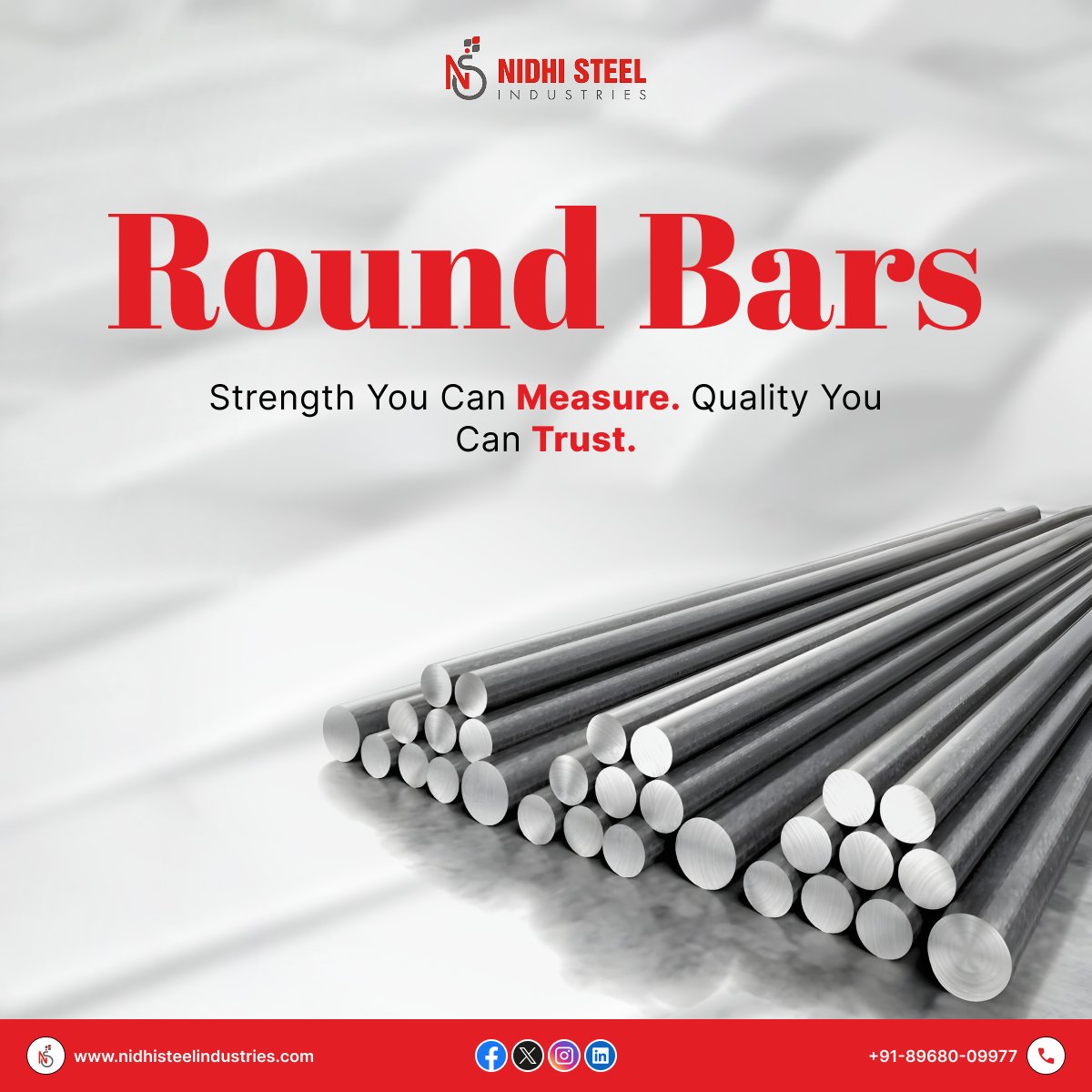 nidhisteelindus's tweet image. 🔘 Strength You Can Measure, Quality You Can Trust
Premium Round Bars by Nidhi Steel Industries – Built for performance, trusted across industries.

🌐 nidhisteelindustries.com | 📞 +91-89680-09977

#roundbars #steelindustry #nidhisteel #qualitysteel
