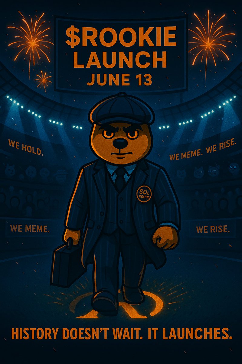 HadesLordofDogs's tweet photo. 🎆 YOUR FUTURE STARTS NOW.
This isn’t a drill.
No beta. No backdoors.
$ROOKIE is officially live.

🏟️ Rookie steps into the arena.
🔥 Fireworks blaze. The crowd erupts.
You’re not early. You’re not late.
You’re exactly on time.

🗓️ Launch: June 13
👉 Join the movement: https://t.co/VIWL54Red7

#ROOKIE #LaunchDay #Solana #PumpFun #MemeCoinMovement #WeRise