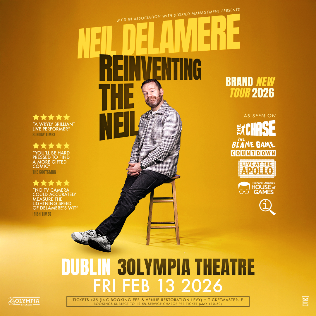 MCD Productions (@mcd_productions) on Twitter photo ๐ถ๐ต ๐บ๐จ๐ณ๐ฌ ๐ต๐ถ๐พ ๐๏ธ bit.ly/Neil-Delamere-โฆ
โจ The incredible @NeilDelamere brings his brand new tour Reinventing The Neil to Dublin's <a href="/3olympiatheatre/">3Olympia Theatre</a>
on Friday 13th February 2026 ๐ถ๐ต ๐บ๐จ๐ณ๐ฌ ๐ต๐ถ๐พ ๐๏ธ bit.ly/Neil-Delamere-โฆ
โจ The incredible @NeilDelamere brings his brand new tour Reinventing The Neil to Dublin's <a href="/3olympiatheatre/">3Olympia Theatre</a>
on Friday 13th February 2026