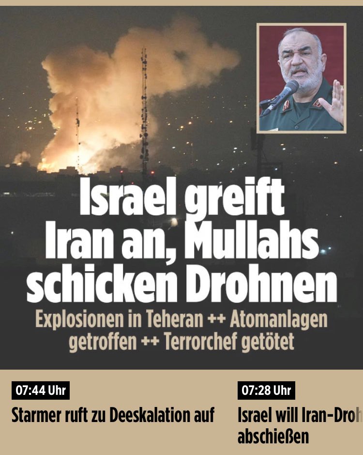 Frage: Das ist doch jetzt ein lupenreiner Angriffskrieg, oder? Also werden wir jetzt 🇮🇱 genauso behandeln wie 🇷🇺, alle Beziehungen abbrechen und Israel täglich mit Schmähungen überziehen… oder? ODER?