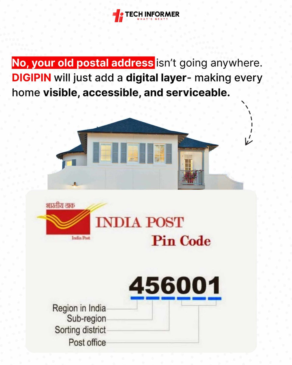 Tech_Informer_'s tweet image. (1/2) No more lost deliveries or address confusion.
India is switching from traditional PINCODEs to hyper-accurate DIGIPINs.
One small code, one giant leap for logistics! 

#TechInformer #SmartIndia #DigipinRevolution