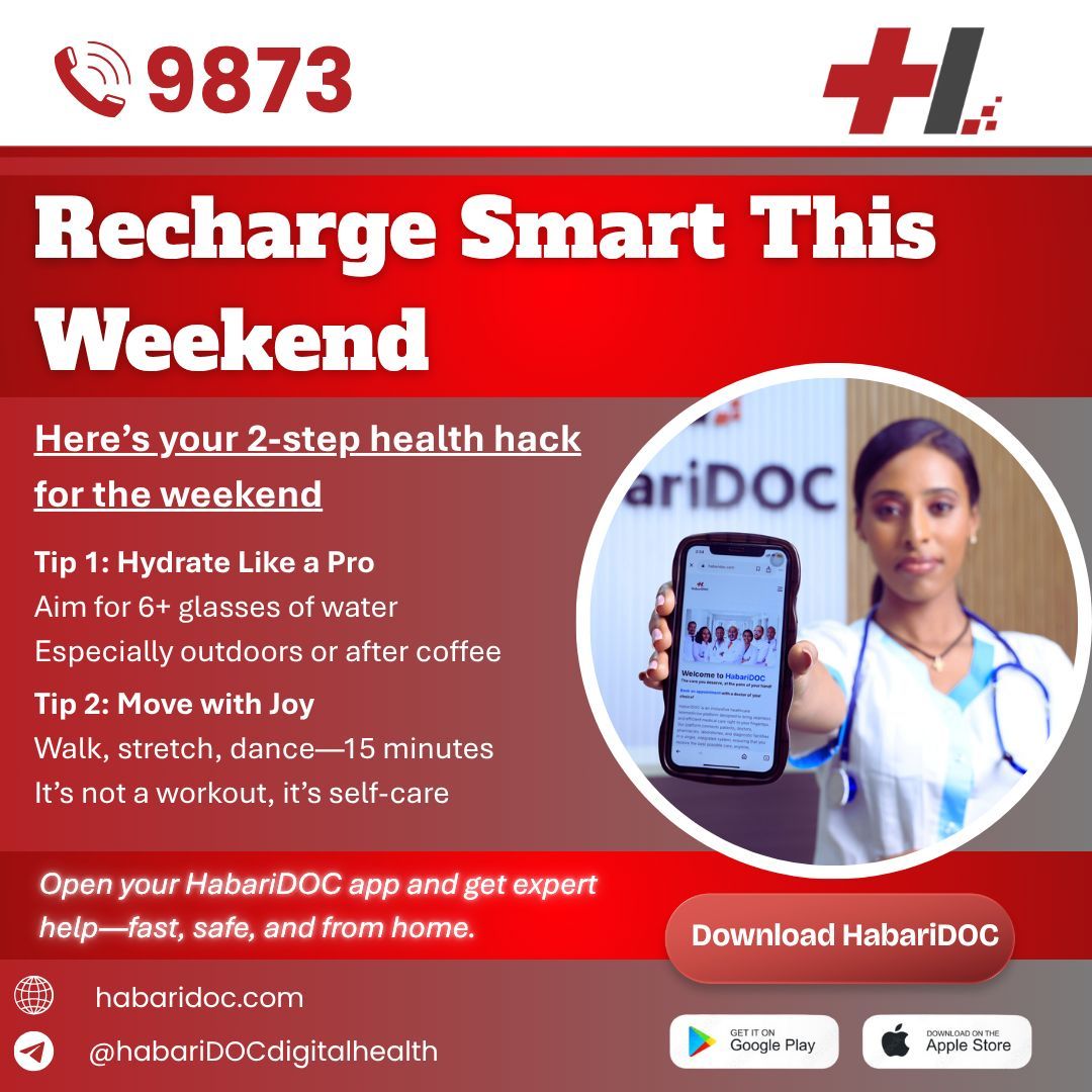 Weekends are for recharging, not for neglecting your body.
#WeekendWellness #HealthyHabits #HabariDOC