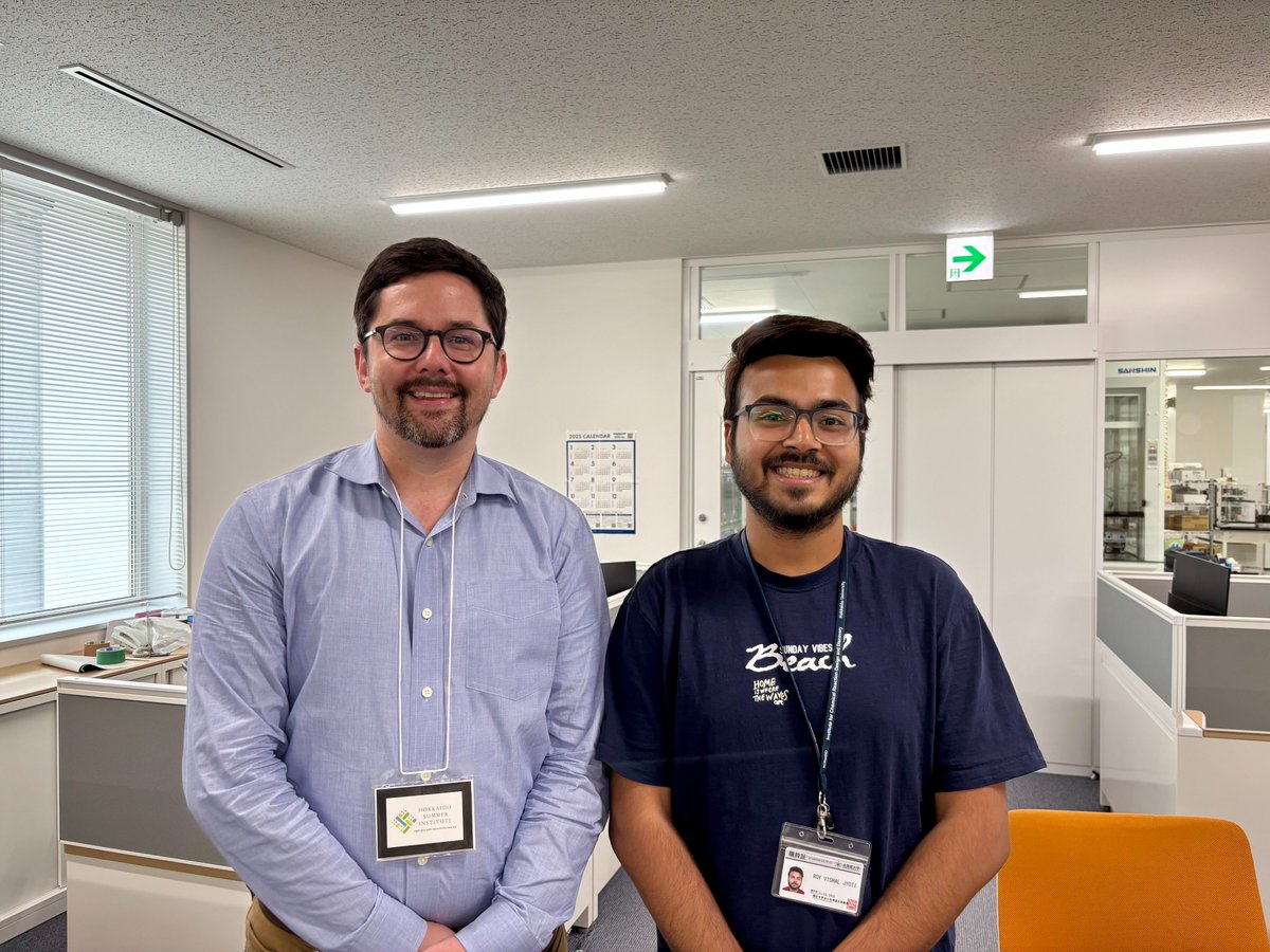 Vishal Jyoti Roy (@vishaljyotiroy1) on Twitter photo Truly valued the interaction with Prof. Robert Knowles at Hokkaido University. Grateful to attend a special summer course on photochemistry and his insightful work on "Organic Synthesis Away From Equilibrium" as part of the Huang Lab.
<a href="/DCYHuang/">Dennis Chung-Yang Huang</a> <a href="/PriyaSa24755283/">Priya</a> <a href="/ICReDDconnect/">Hokkaido University ICReDD</a> Truly valued the interaction with Prof. Robert Knowles at Hokkaido University. Grateful to attend a special summer course on photochemistry and his insightful work on "Organic Synthesis Away From Equilibrium" as part of the Huang Lab.
<a href="/DCYHuang/">Dennis Chung-Yang Huang</a> <a href="/PriyaSa24755283/">Priya</a> <a href="/ICReDDconnect/">Hokkaido University ICReDD</a>