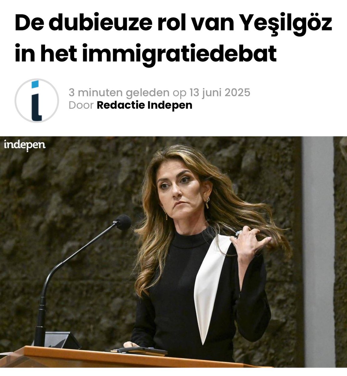 VVD-leider Dilan Yeşilgöz gooide op 9 juni 2025 wederom de deur dicht voor Wilders: ‘Eén derde van de VVD-kiezers is hier niet zo blij mee’, aldus Vandaag Inside. Maar volgens onze informatie zou de hele VVD niet zo blij met Yeşilgöz moeten zijn, gezien haar vroegere inspanningen