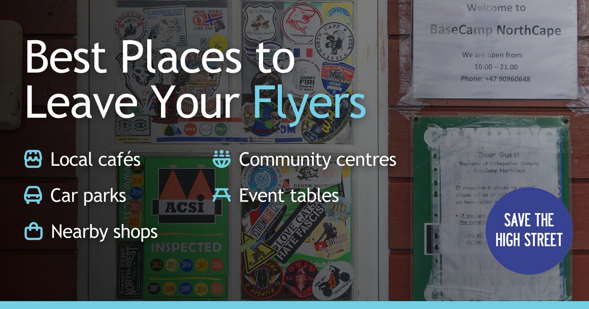 Where you leave your flyers matters just as much as what’s on them.
Try placing them in local cafés, noticeboards, car parks, and community centres. Choose places where your ideal customers already are.
Where’s worked best for you?