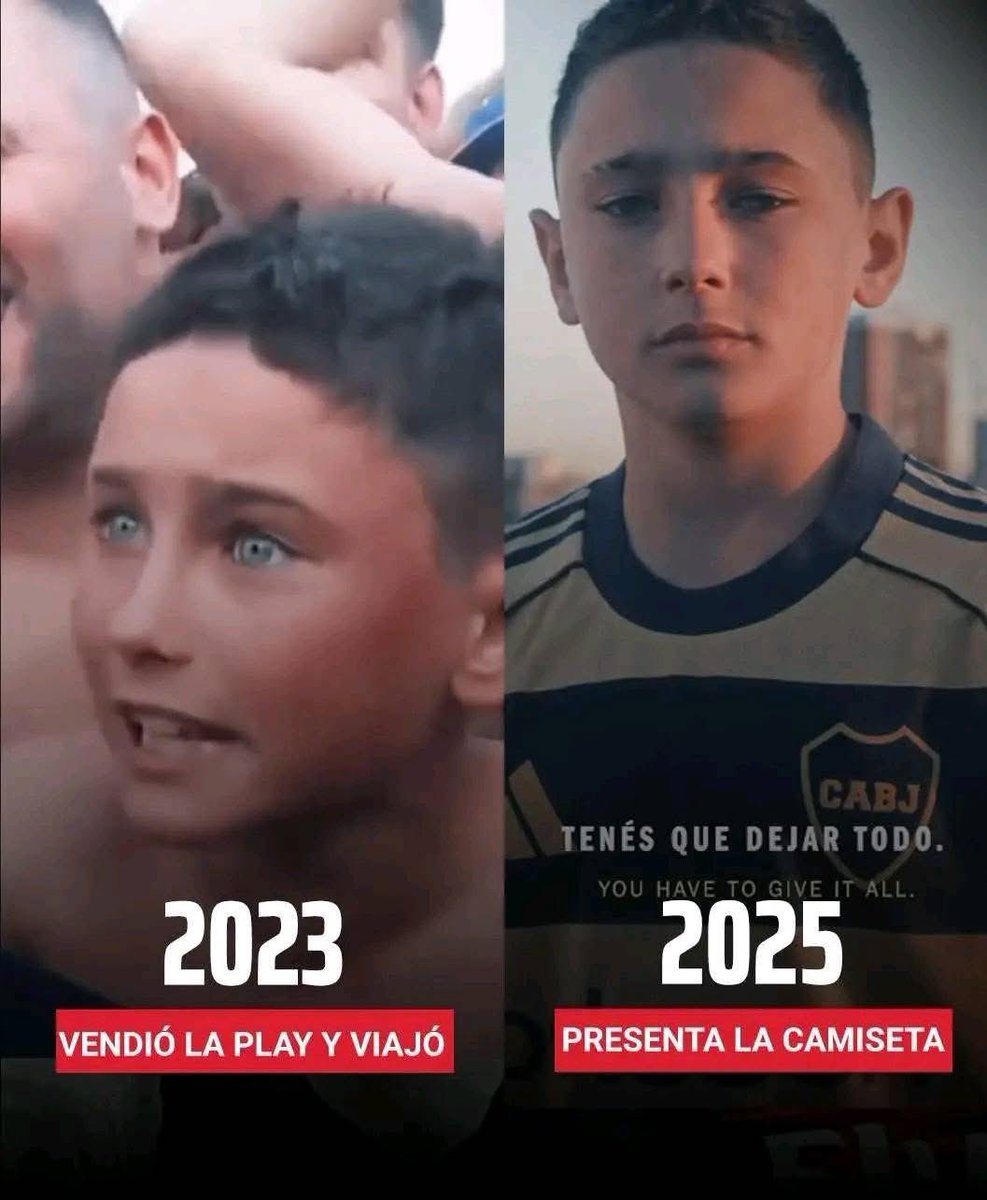 In 2023, before the final match between Boca Juniors 🇦🇷 and Fluminense🇧🇷, a story went viral about a young Boca fan who sold his PlayStation to travel to Rio de Janeiro. In 2025, he was part of the official presentation of the jerseys that Boca will wear at the Club World Cup.